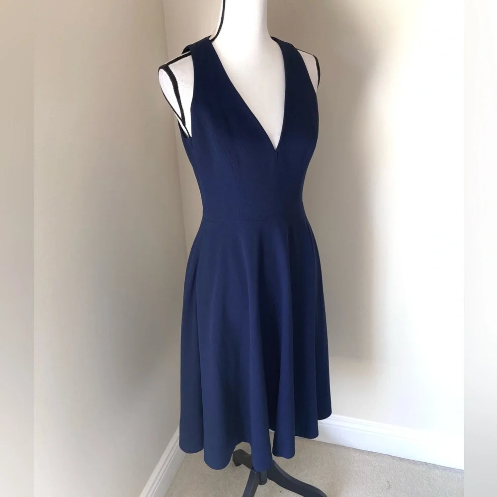Dress the Population Catalina Sleeveless Fit & Flare Navy Dress Size M - Picture 4 of 10